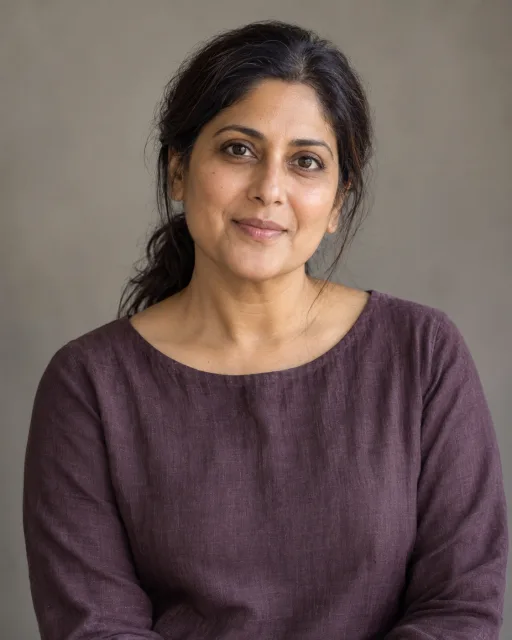 Illustrative portrait of Tara · Pattern Reader, a fictional AI guide