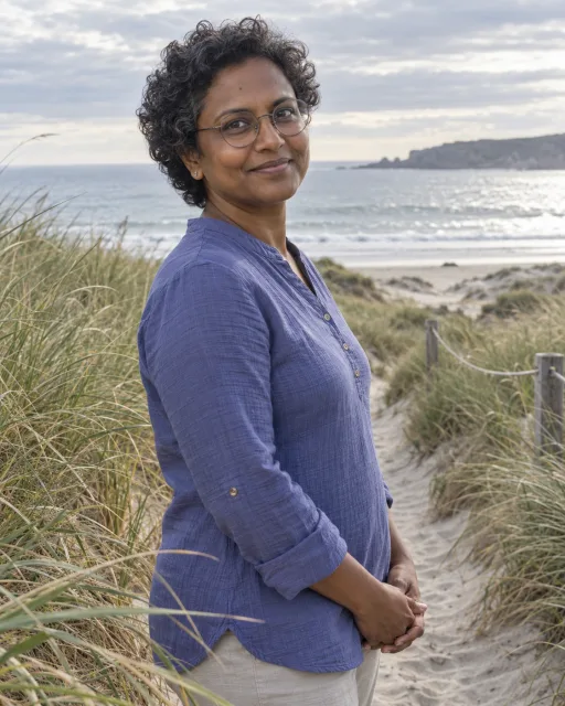 Illustrative portrait of Diya · Story Weaver, a fictional AI guide